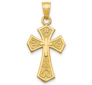 14k Reversible Passion Cross Pendant