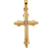 CROSS PENDANT W DIAMOND