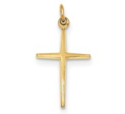 Sterling Silver   24k Gold  plated Passion Cross Charm