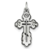 Sterling Silver Eastern Orthodox Cross Charm