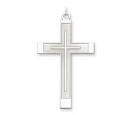 Sterling Silver Laser Designed Cross Pendant