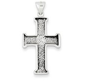 Sterling Silver Antiqued Cross Pendant