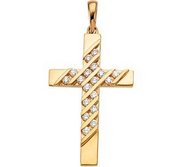 CROSS PENDANT W DIAMOND