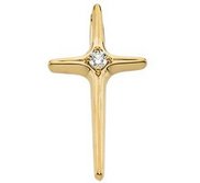 CROSS PENDANT W DIAMOND