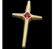 CROSS PENDANT W RUBY  s R80067R