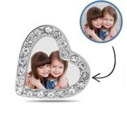 Additional Photo Engraved CZ Heart Charm