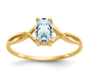 14k Aquamarine Birthstone Ring