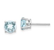 14k White Gold Aquamarine Earrings