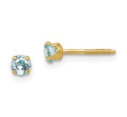 14k Madi K 3mm Aquamarine Earrings