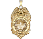 Personalized Lancaster Ohio Police Badge with Your Rank and Number