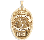 Personalized Millecreek  Washington Police Badge with Your Rank and Badge Number