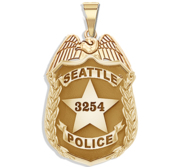 Personalized Seattle Police Badge with Your Badge Number