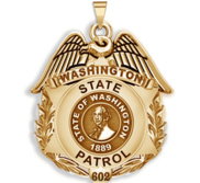 Personalized Washington State Patrol Badge with Rank and Number