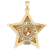 Personalized Pend Oreille Washington Sheriff Badge with Rank and Number