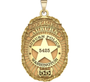 Personalized Auburn  Washington Police Badge with Your Rank and Badge Number