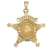 Personalized 5 Point Star Alabama Sheriff Badge with Rank  Number   Dept 