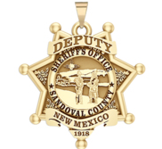 Personalized Sandoval County New Mexico Sheriff Badge with your Rank and Number