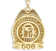 Personalized Georgia State Trooper Police Badge with Your Number