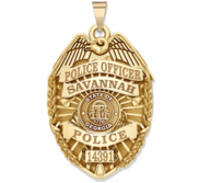 Personalized Georgia Police Badge with Your Name  Rank  Number   Department