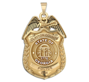 Personalized Georgia Police Badge with Your Name  Rank  Number   Department