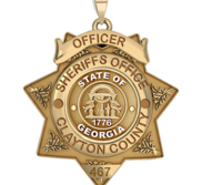 Personalized 7 Point Star Georgia Sheriff Badge with your Dept   Rank and Number