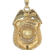 Personalized Wisconsin Police Badge with Your Rank  Number   Department