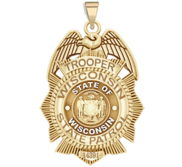 Personalized Wisconsin State Trooper Police Badge with Your Number