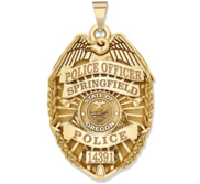 Personalized Oregon Police Badge with Your Rank  Number   Department