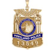 Personalized Portland Oregon Police Badge with Your Number