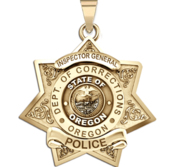 Personalized Oregon Department of Corrections Badge with Number