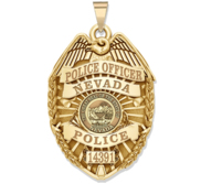 Personalized Nevada Police Badge with Your Rank  Number   Department