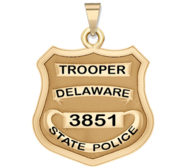 Personalized Delaware State Trooper Badge with Rank and Number