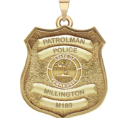 Personalized Millington Tennessee Police Badge with Rank and Number