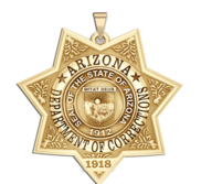 Personalized Arizona State of Corrections Badge with Number