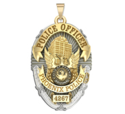 Personalized Phoenix Arizona Police Badge with Your Rank and Number