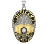 Personalized Louisville Kentucky Police Badge with Your Rank and Number