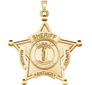 Personalized 5 Point Star Kentucky Sheriff Badge with Rank   Dept 