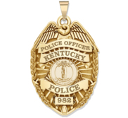 Personalized Kentucky Police Badge with Your Rank  Number   Department