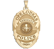 Personalized Opelousas Louisiana Police Badge with Your Rank  Number   Department