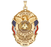 Personalized Sulphur Louisiana Police Badge with Your Rank  Number   Department