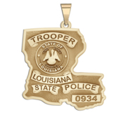 Personalized Louisiana State Trooper Badge with Rank and Number