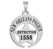 Personalized New Orleans Louisian Police Badge with your Rank and Number