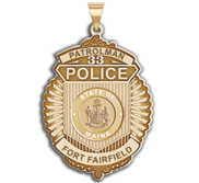 Personalized Maine Patrolman Badge with Your Department  Number   Rank