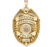 Personalized Maine Police Badge with Your Rank  Number   Department