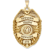 Personalized Idaho Police Badge with Your Rank  Number   Department