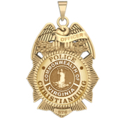 Personalized Christianburg Virginia Police Badge with Your Rank and Number