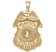 Personalized Quantico Virginia Police Badge with Your Rank and Number