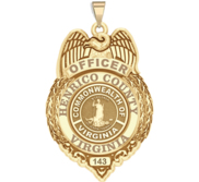 Personalized Henrico Virginia Police Badge with Your Rank and Number