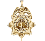 Personalized Herndon Virginia Police Badge with Your Rank and Number