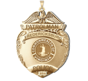 Personalized Fredericksburg Virginia Police Badge with Your Rank and Number